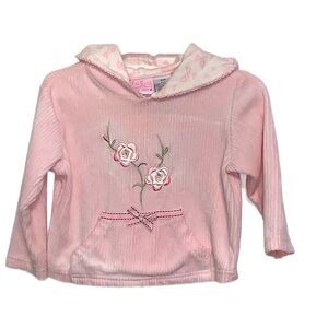 Little Legends Baby Girls Soft Ribbed Pink Hoodie Sweatshirt Infant Size 18M